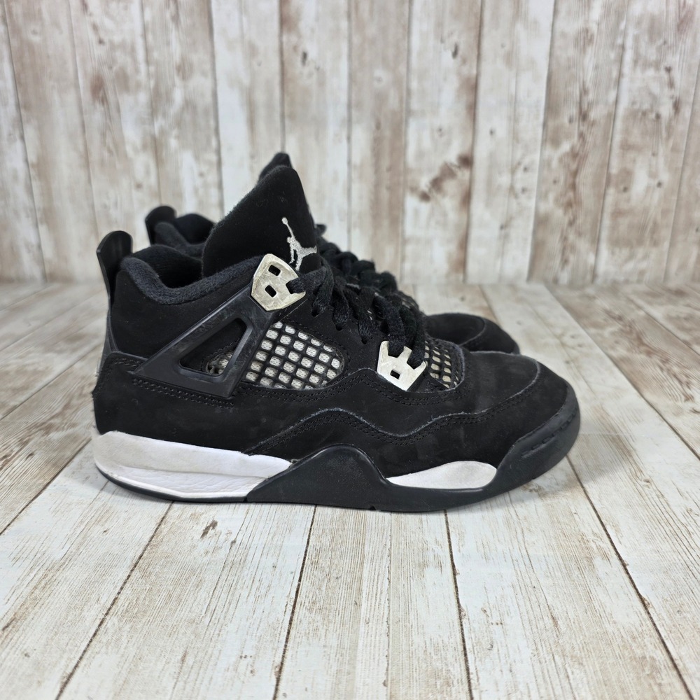 Jordan 4 Retro Black‎ Cat Sneakers Youth Shoes Comfortable Style 13C